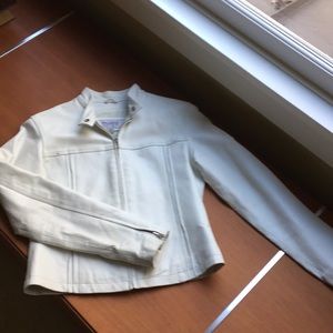 Wilson’s white leather moto jacket!